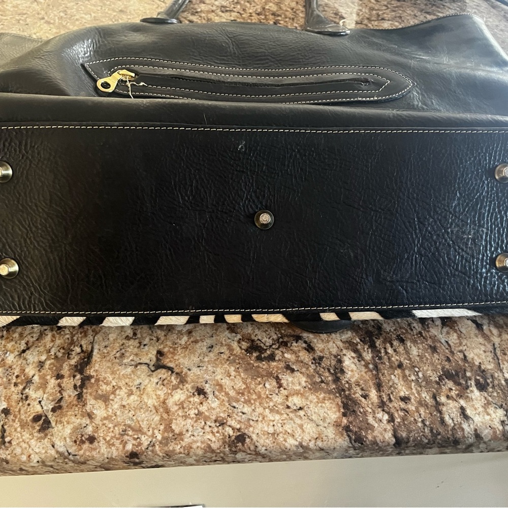 Oversized leather tote/weekender - Picture 5 of 5
